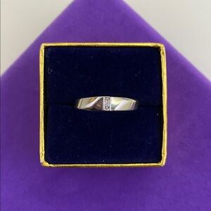 💛 10k White Gold & Diamond Women’s Ring